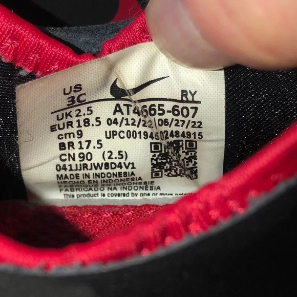 Nike Toddler Boy Flex Runner TD University Red And Black Sneaker Shoe Size 3 - Picture 3 of 8